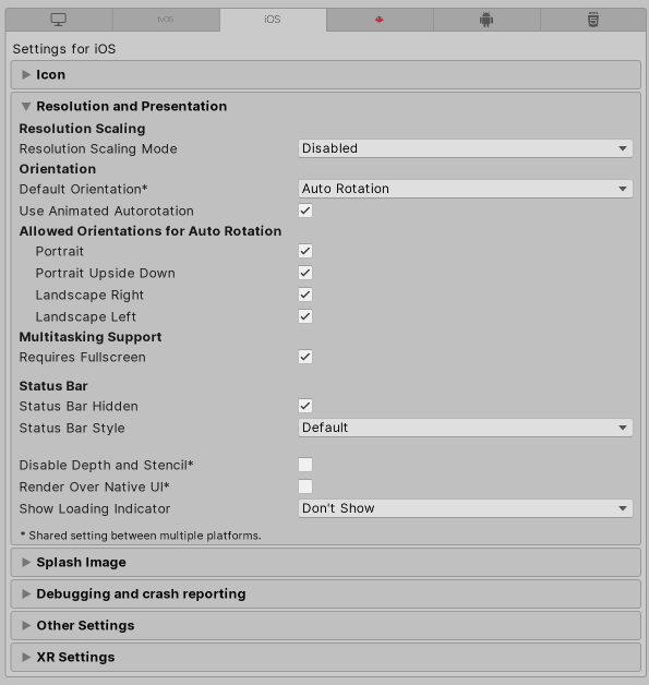 iOS 平台的 Resolution Scaling 播放器设置